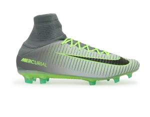 Nike Men's Mercurial Veloce III DF FG PurePlatinum/Black/Ghost Green