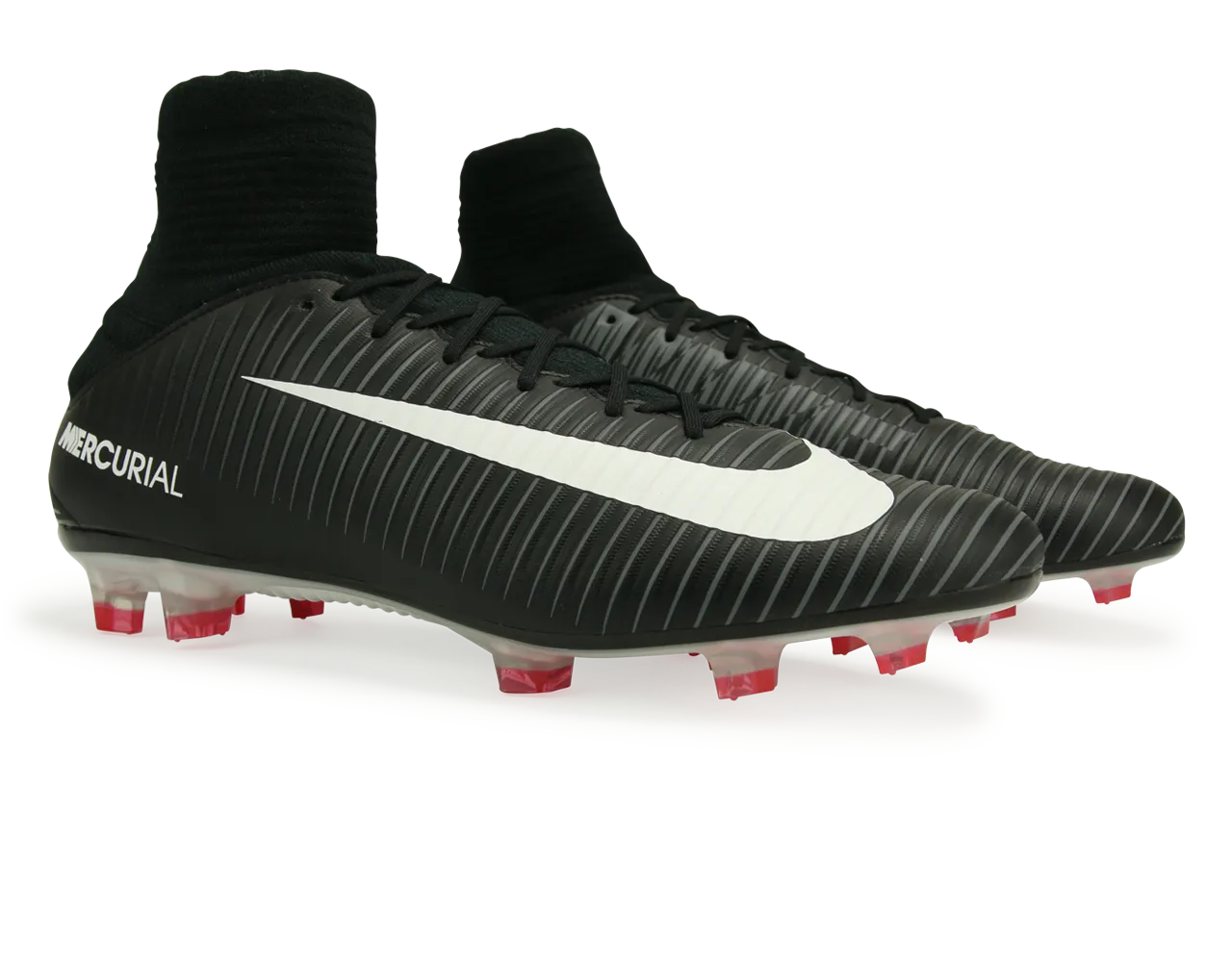 Nike Men's Mercurial Veloce III Dynamic Fit FG Black/White/Dark Grey/University Red