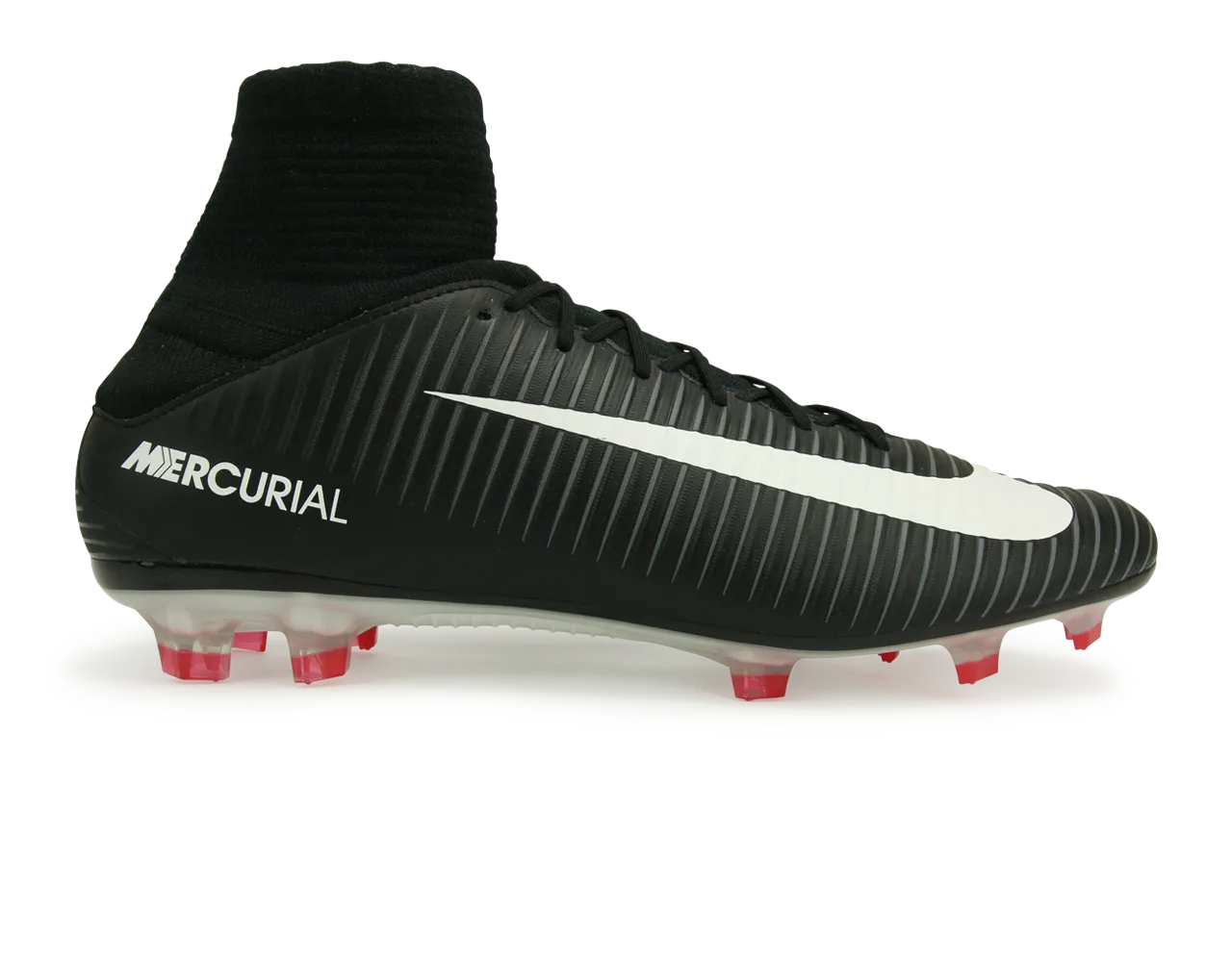 Nike Men's Mercurial Veloce III Dynamic Fit FG Black/White/Dark Grey/University Red