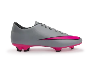 Nike Men's Mercurial Victory V FG Wolf Grey/Vivid Pink/White