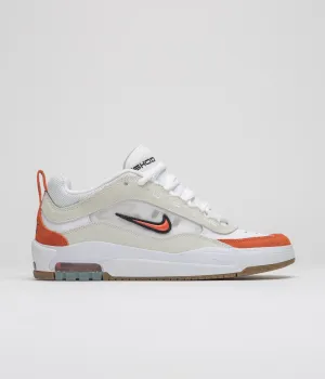 Nike SB Air Max Ishod Shoes - White / Orange - Summit White - Black