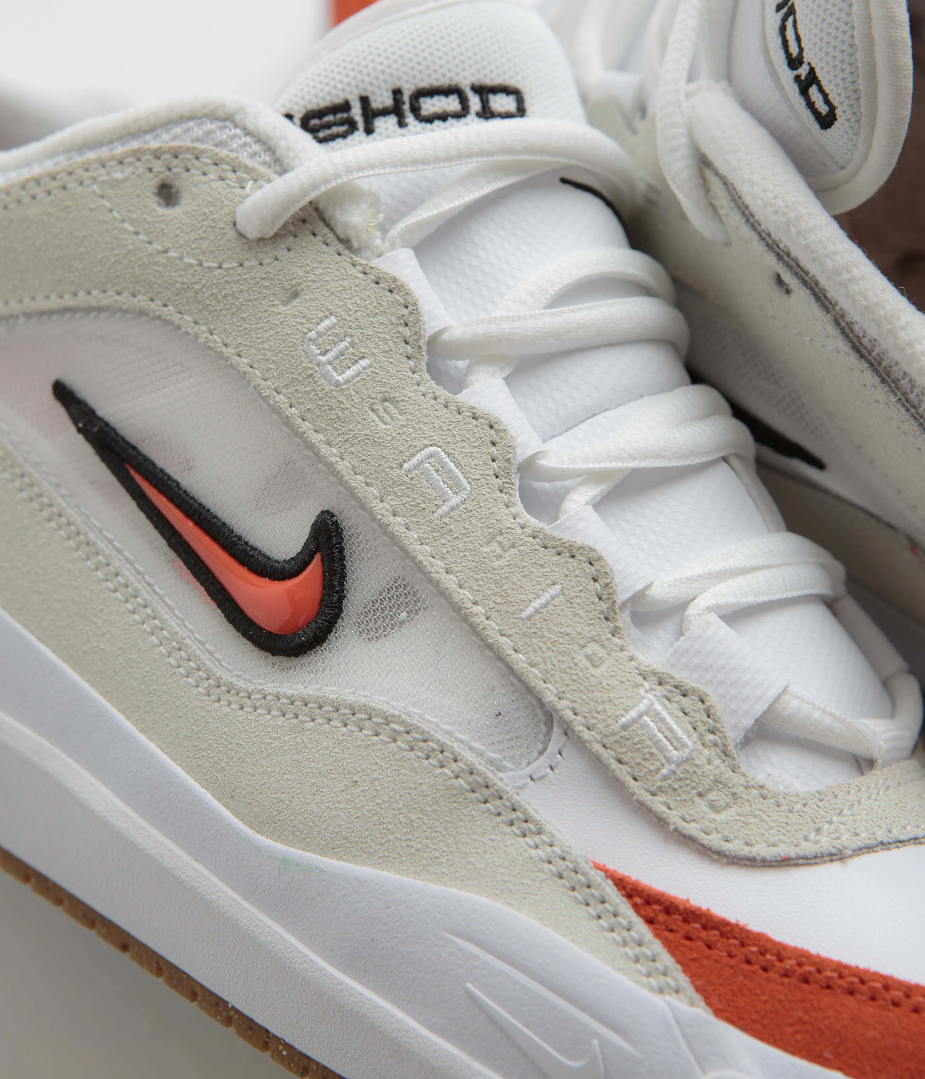 Nike SB Air Max Ishod Shoes - White / Orange - Summit White - Black