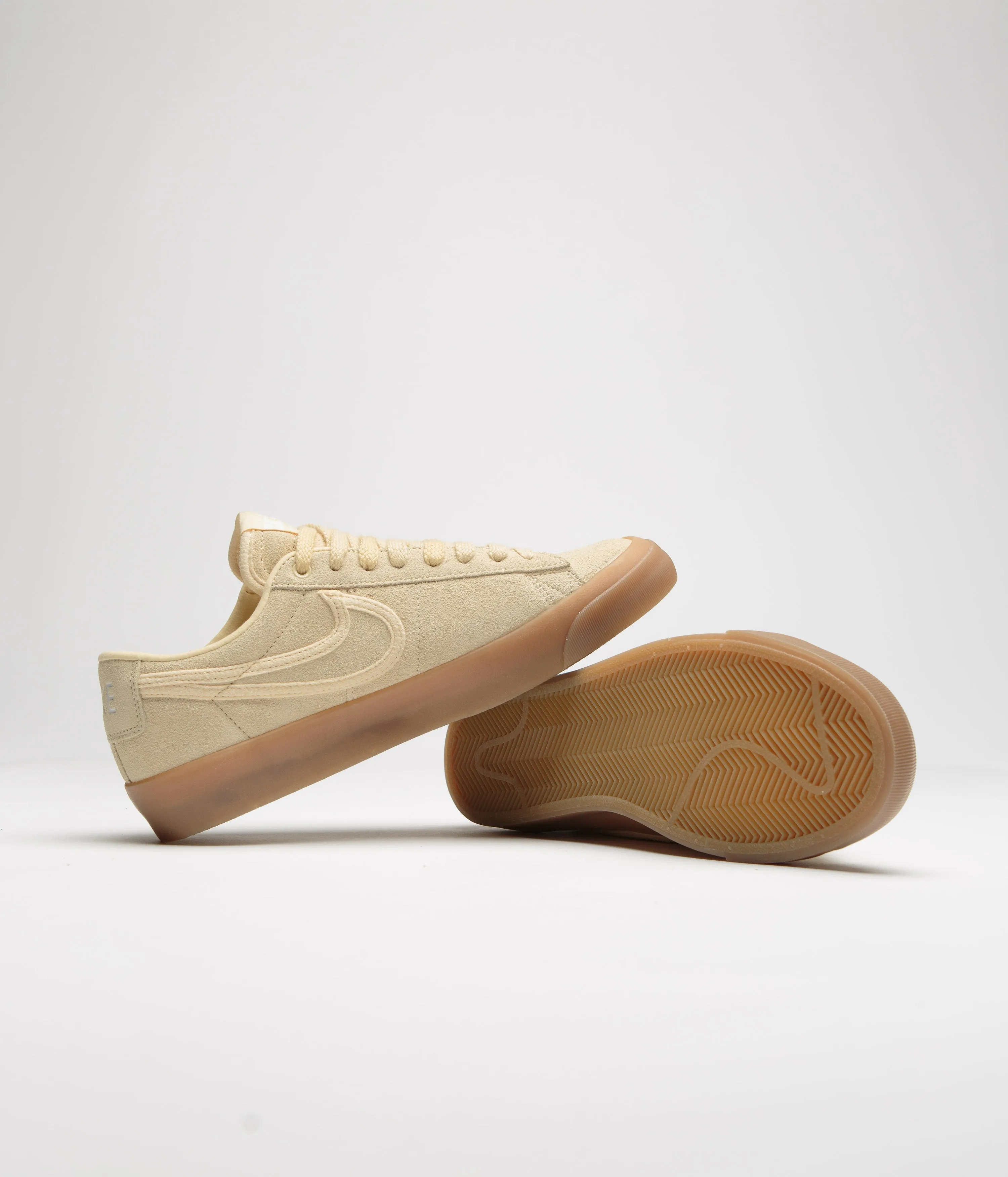 Nike SB Blazer Low Pro GT Premium Shoes - Pale Vanilla / Pale Vanilla - Pale Vanilla