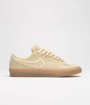 Nike SB Blazer Low Pro GT Premium Shoes - Pale Vanilla / Pale Vanilla - Pale Vanilla