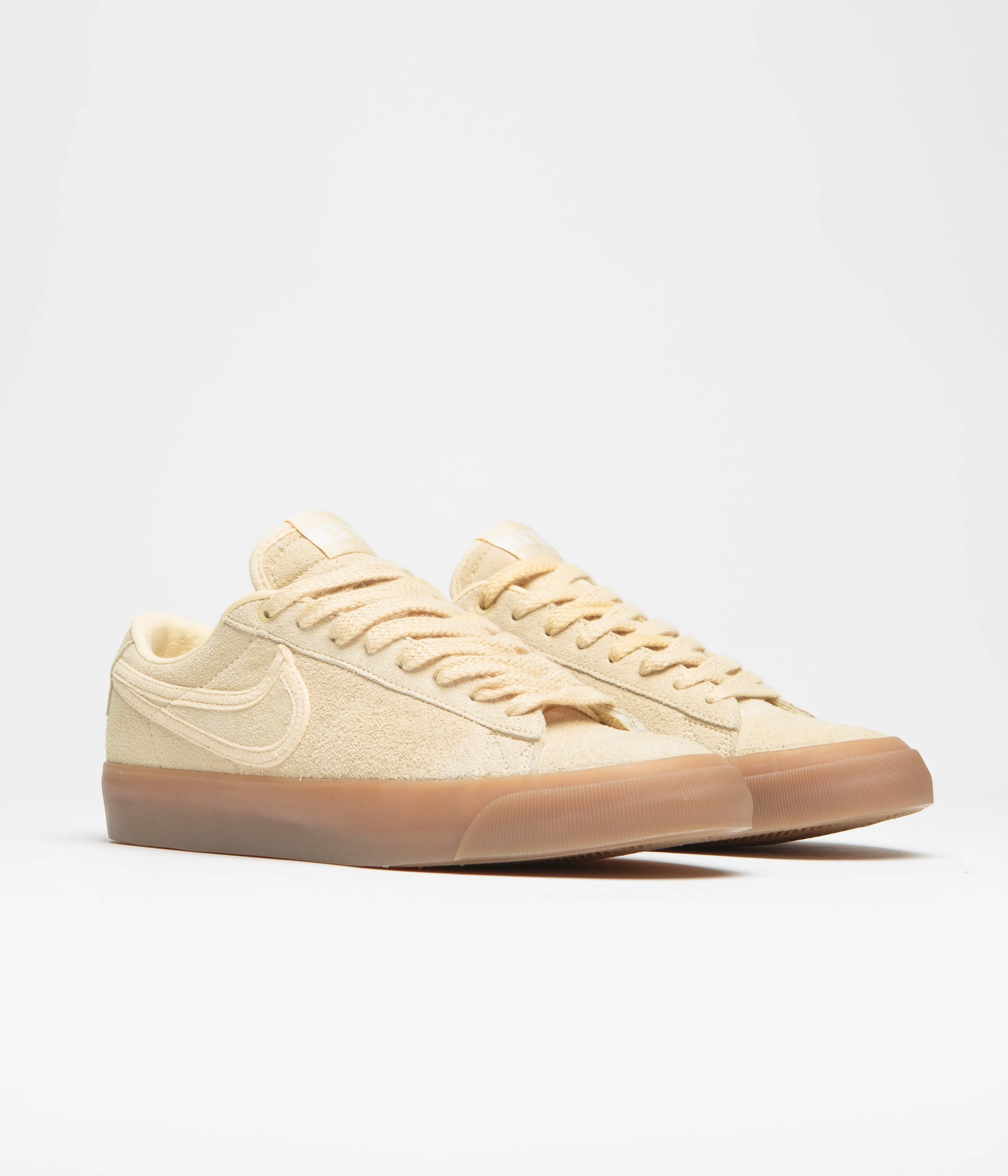 Nike SB Blazer Low Pro GT Premium Shoes - Pale Vanilla / Pale Vanilla - Pale Vanilla