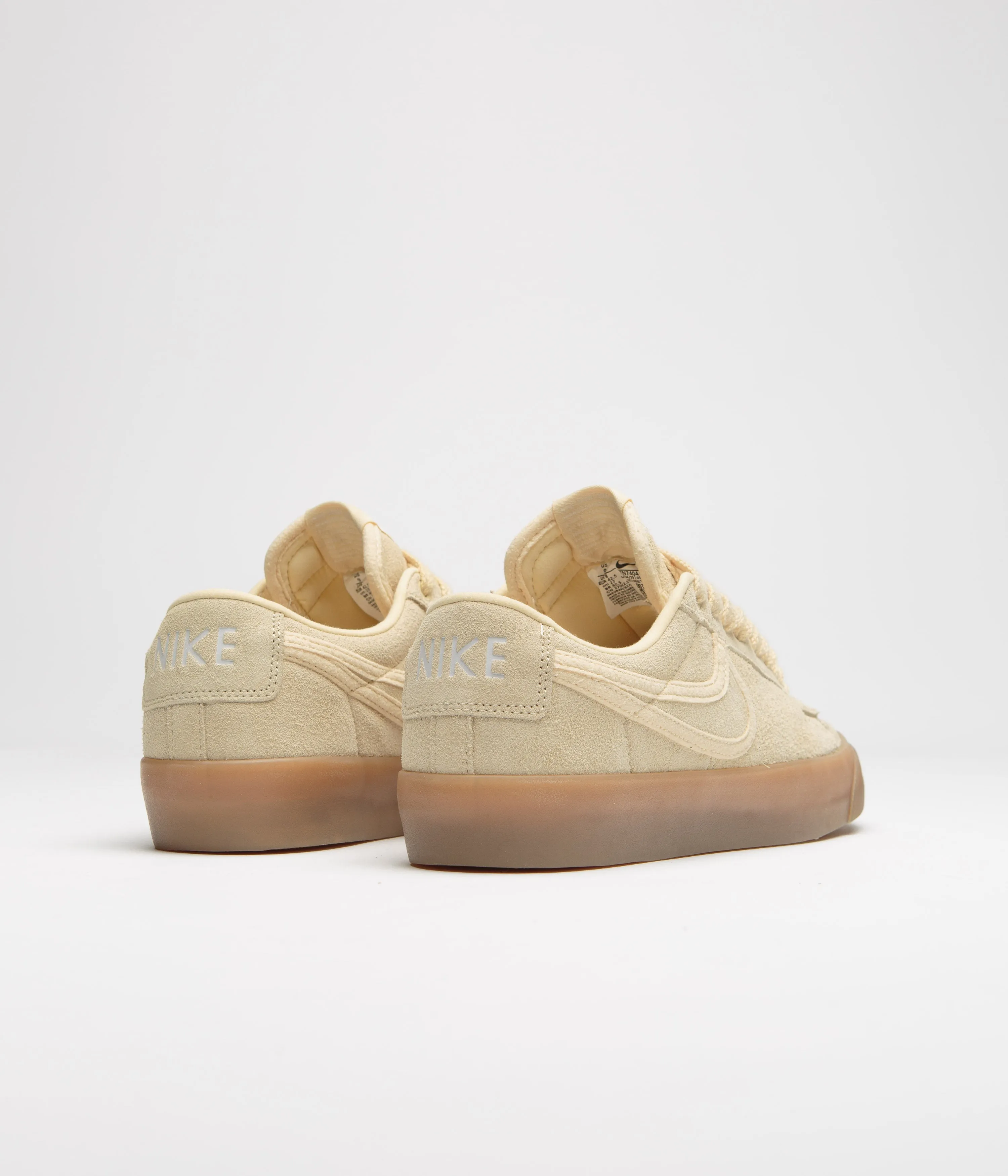 Nike SB Blazer Low Pro GT Premium Shoes - Pale Vanilla / Pale Vanilla - Pale Vanilla