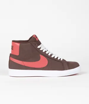 Nike SB Blazer Mid Shoes - Baroque Brown / Adobe - Baroque Brown - White