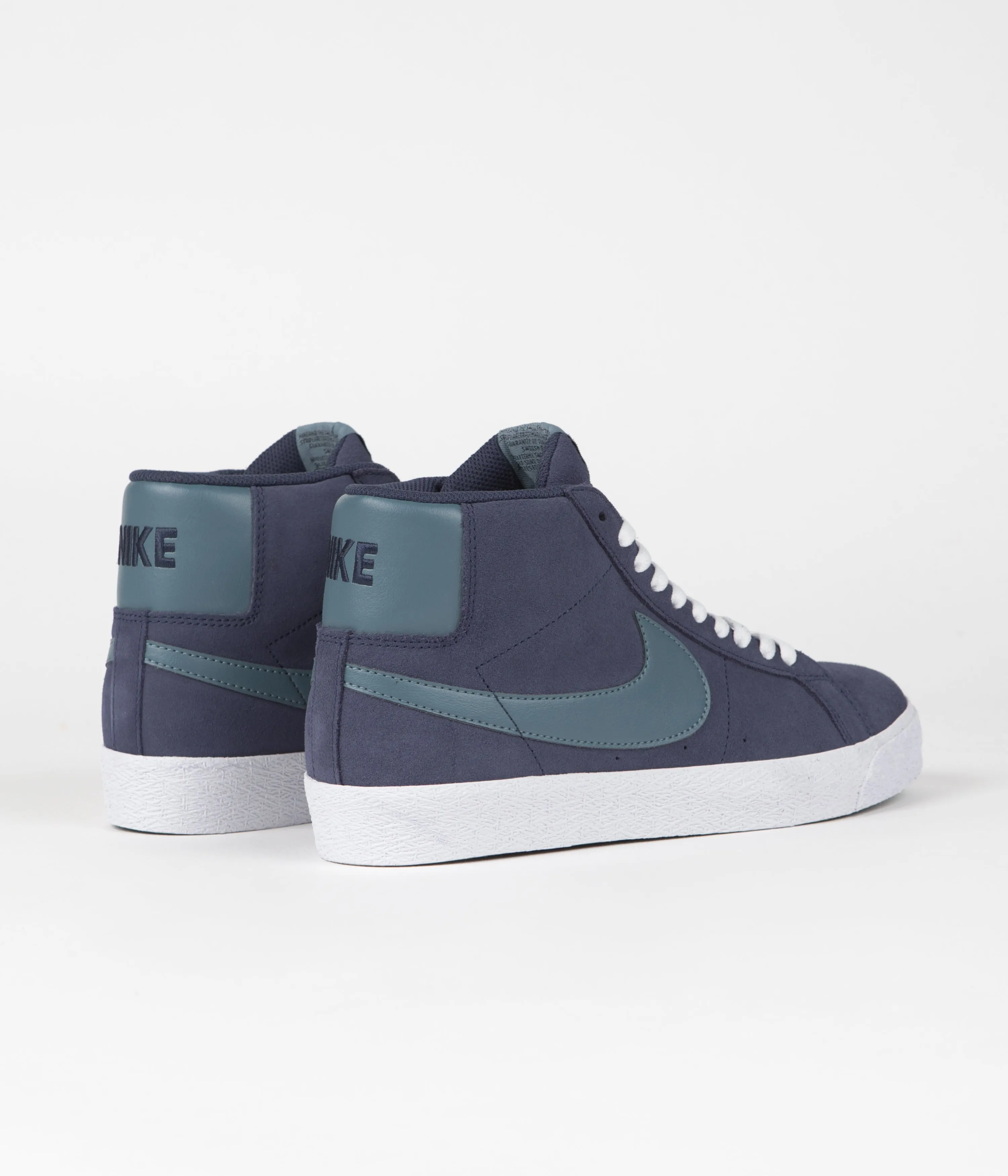 Nike SB Blazer Mid Shoes - Midnight Navy / Noise Aqua - Midnight Navy