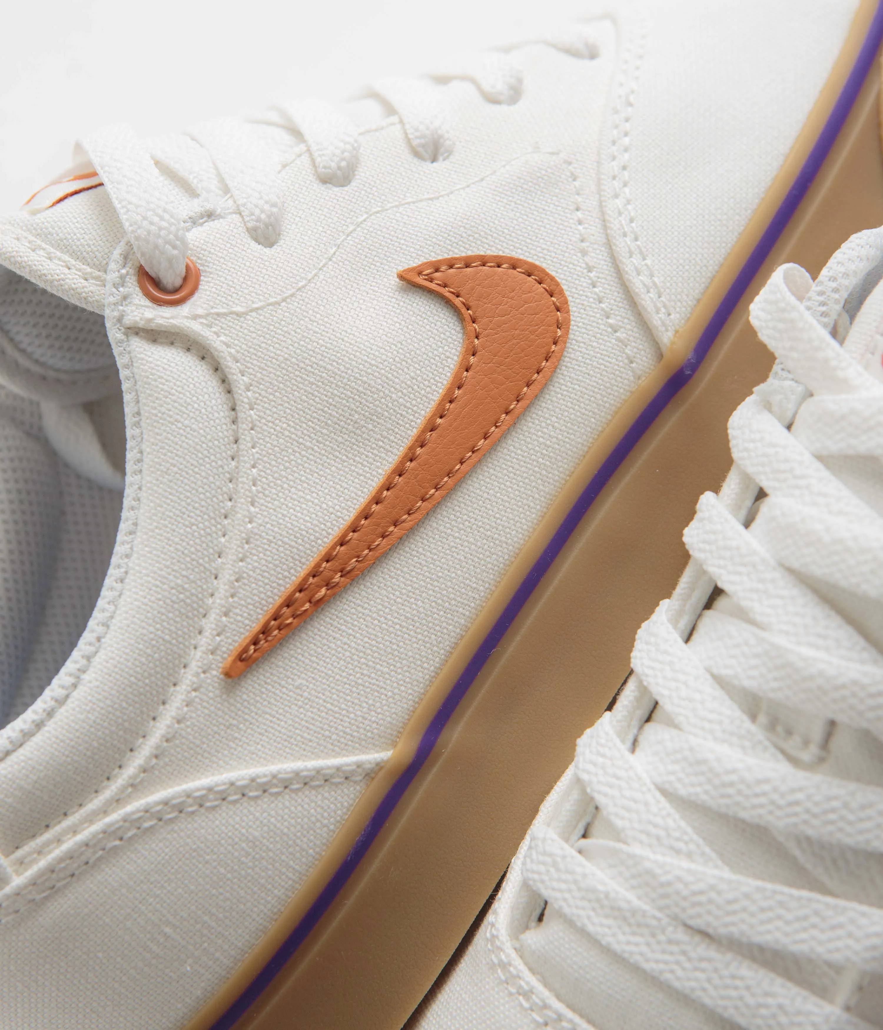 Nike SB Chron 2 Canvas Shoes - Summit White / Monarch - Summit White