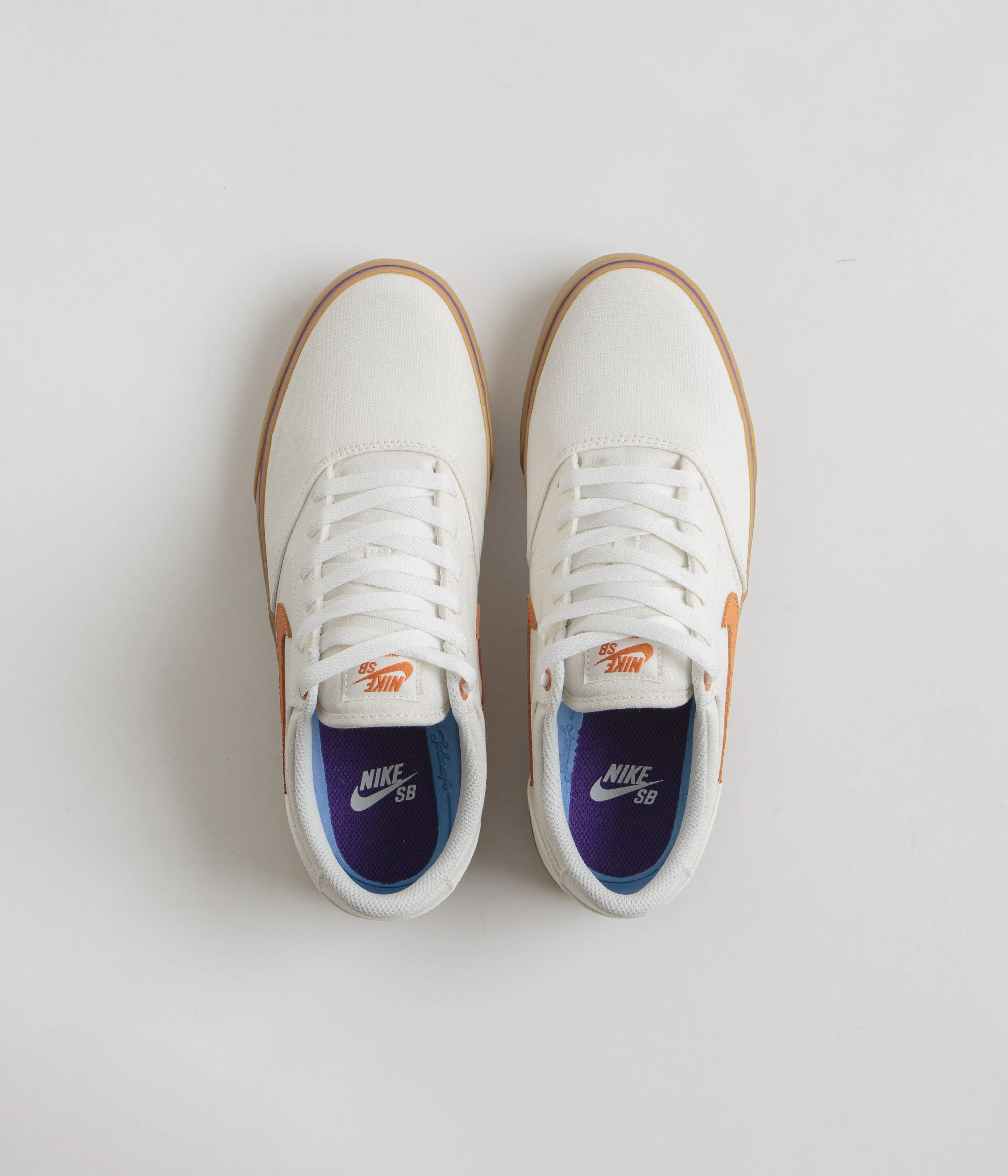 Nike SB Chron 2 Canvas Shoes - Summit White / Monarch - Summit White