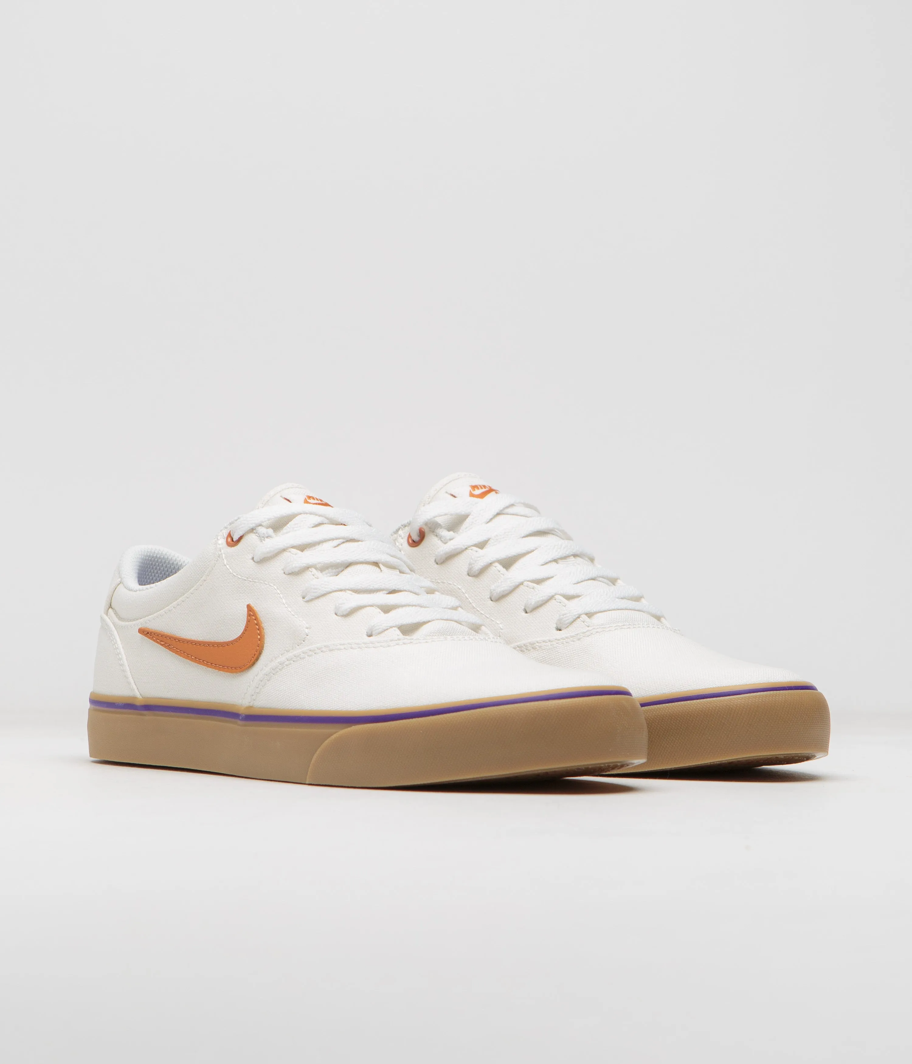 Nike SB Chron 2 Canvas Shoes - Summit White / Monarch - Summit White