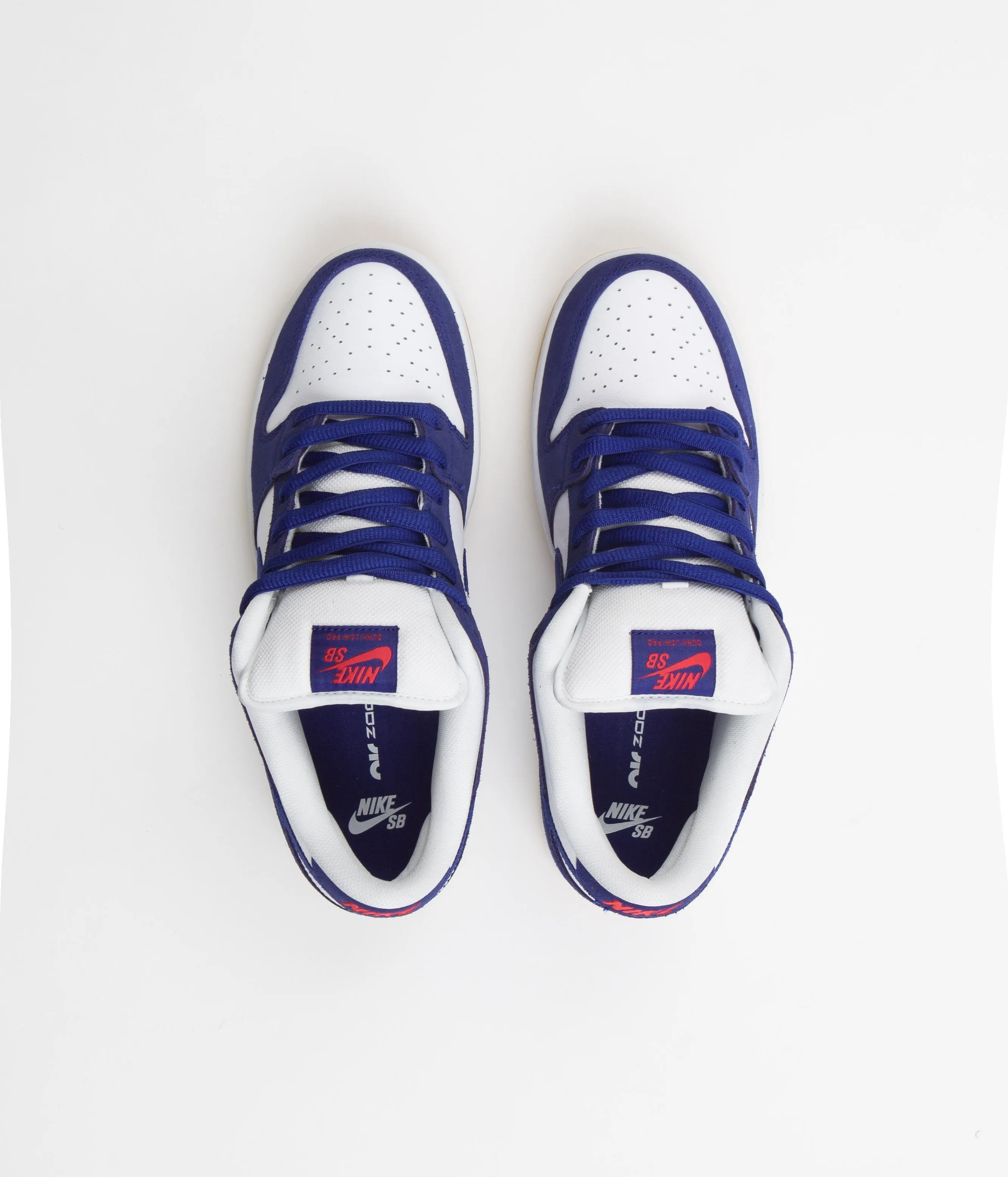 Nike SB Dunk Low Pro Premium 'Los Angeles Dodgers' Shoes - Deep Royal Blue / Deep Royal Blue - White