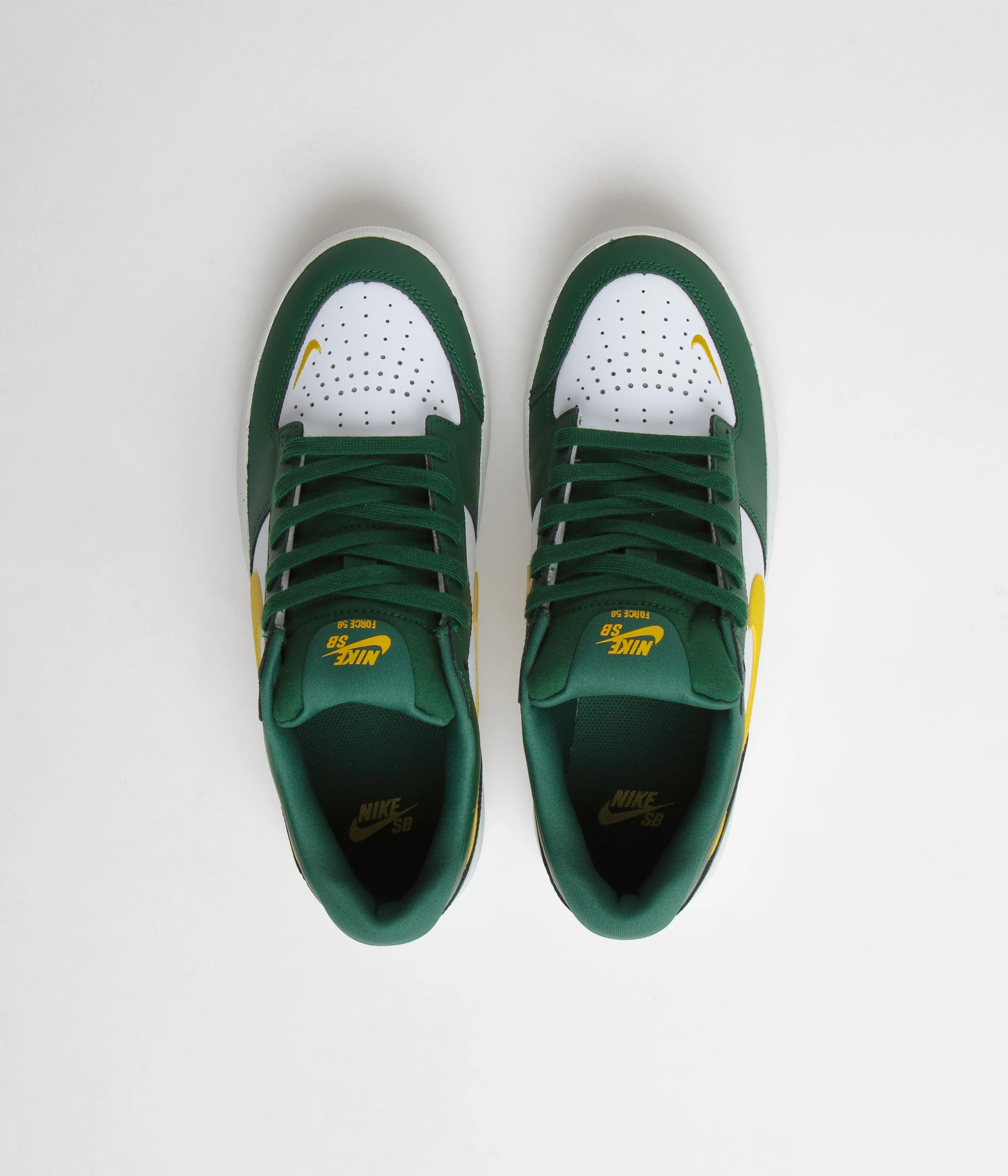 Nike SB Force 58 Premium Shoes - Gorge Green / Tour Yellow - White