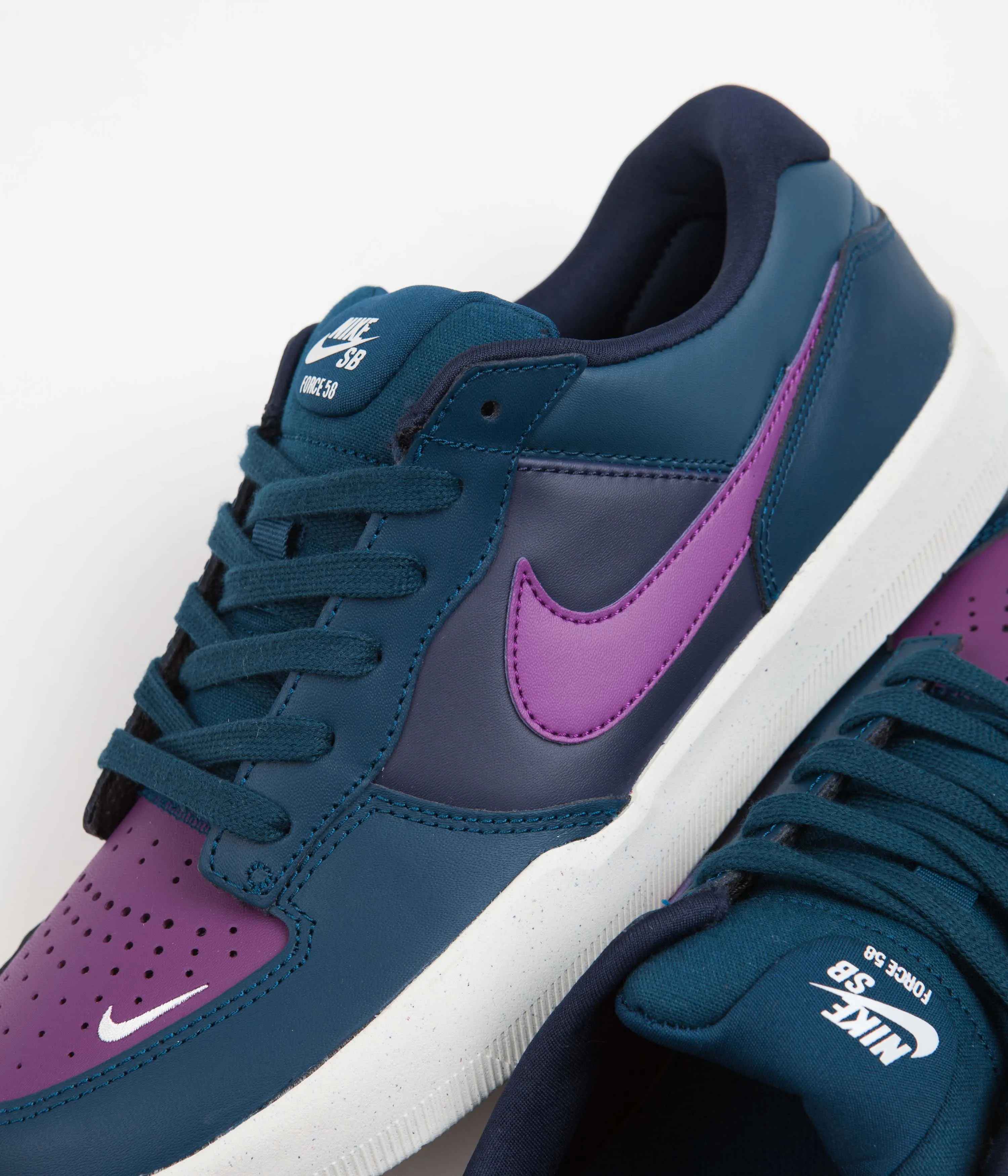 Nike SB Force 58 Premium Shoes - Obsidian / Viotech - Midnight Turquoise - Phantom