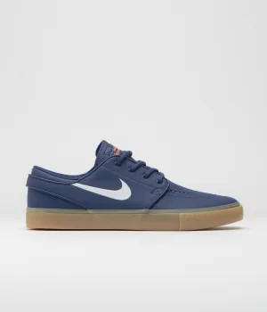 Nike SB Orange Label Janoski OG  Shoes - Navy / White - Navy - Gum Light Brown