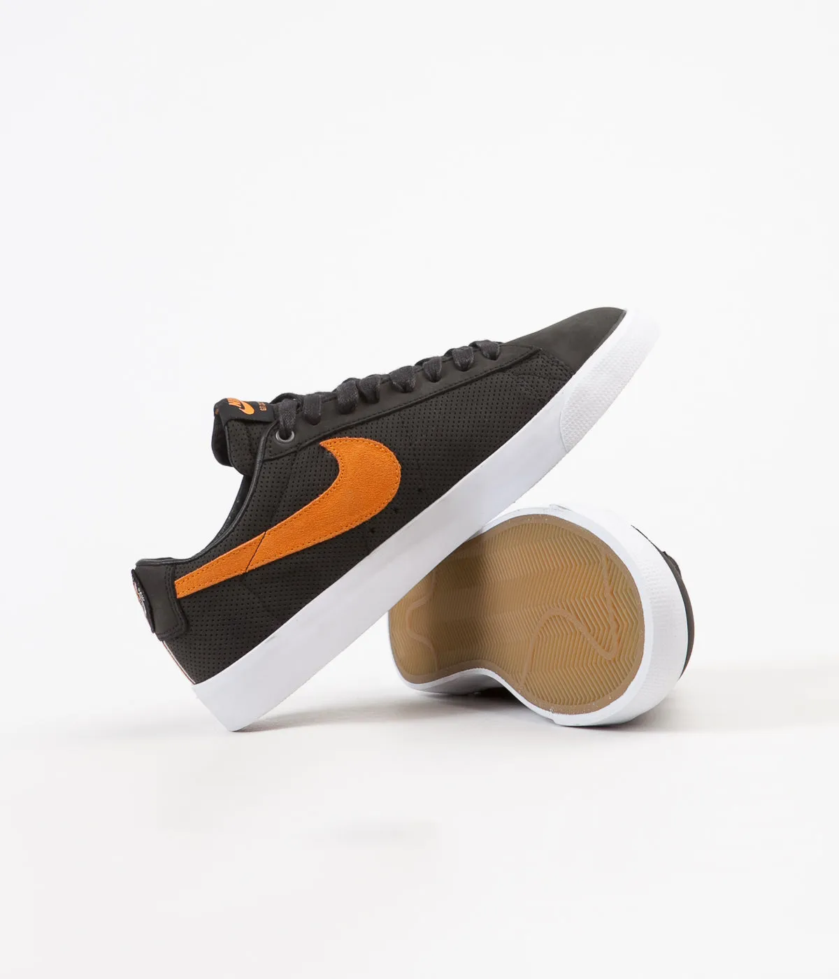 Nike SB x Cat's Paw Blazer Low GT Shoes  - Black / Vivid Orange - White