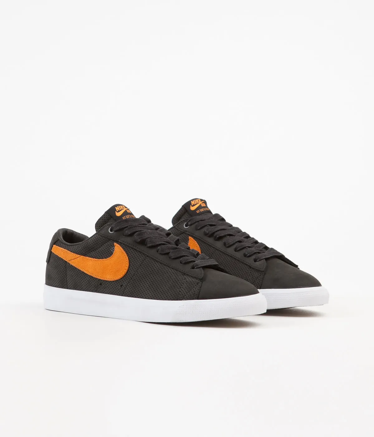 Nike SB x Cat's Paw Blazer Low GT Shoes  - Black / Vivid Orange - White