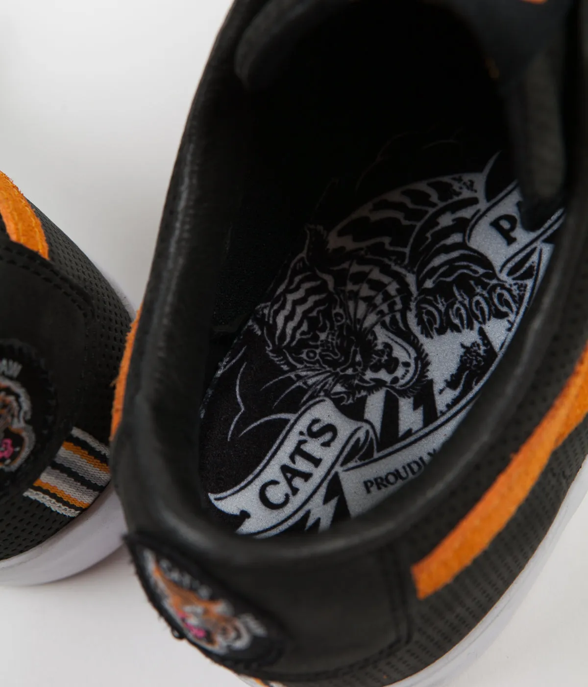 Nike SB x Cat's Paw Blazer Low GT Shoes  - Black / Vivid Orange - White