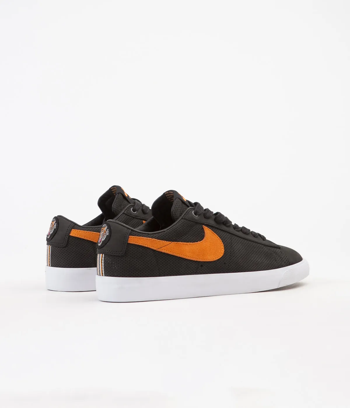 Nike SB x Cat's Paw Blazer Low GT Shoes  - Black / Vivid Orange - White