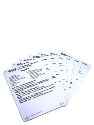 PADI Slates: Advanced Open Water Diver Instructor Cue Cards