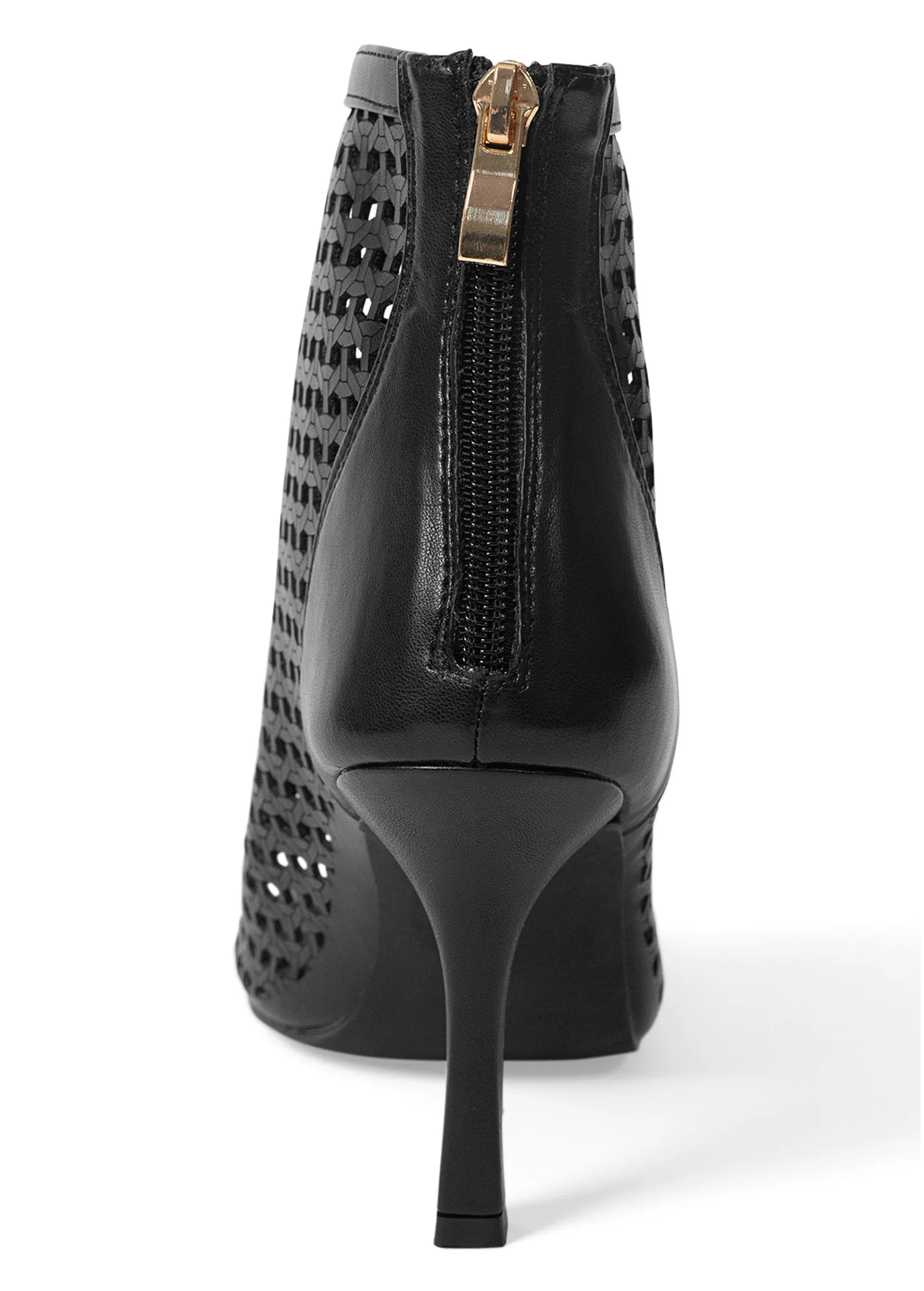 Perforated Booties - Black