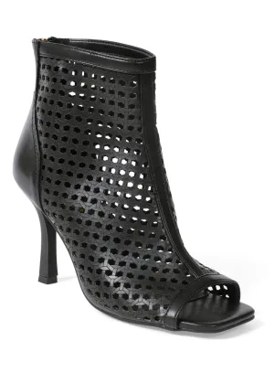 Perforated Booties - Black