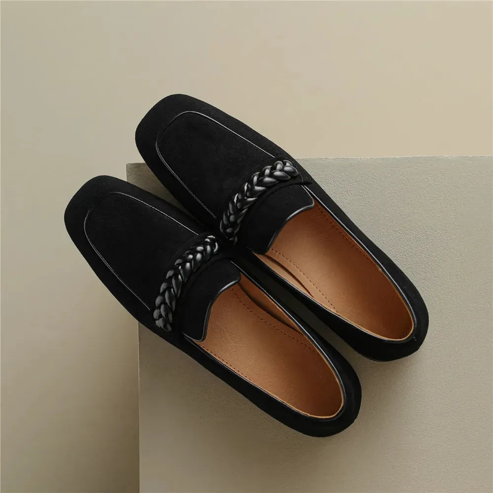 Pre Order:  Solid Soft Kid Suede Loafers