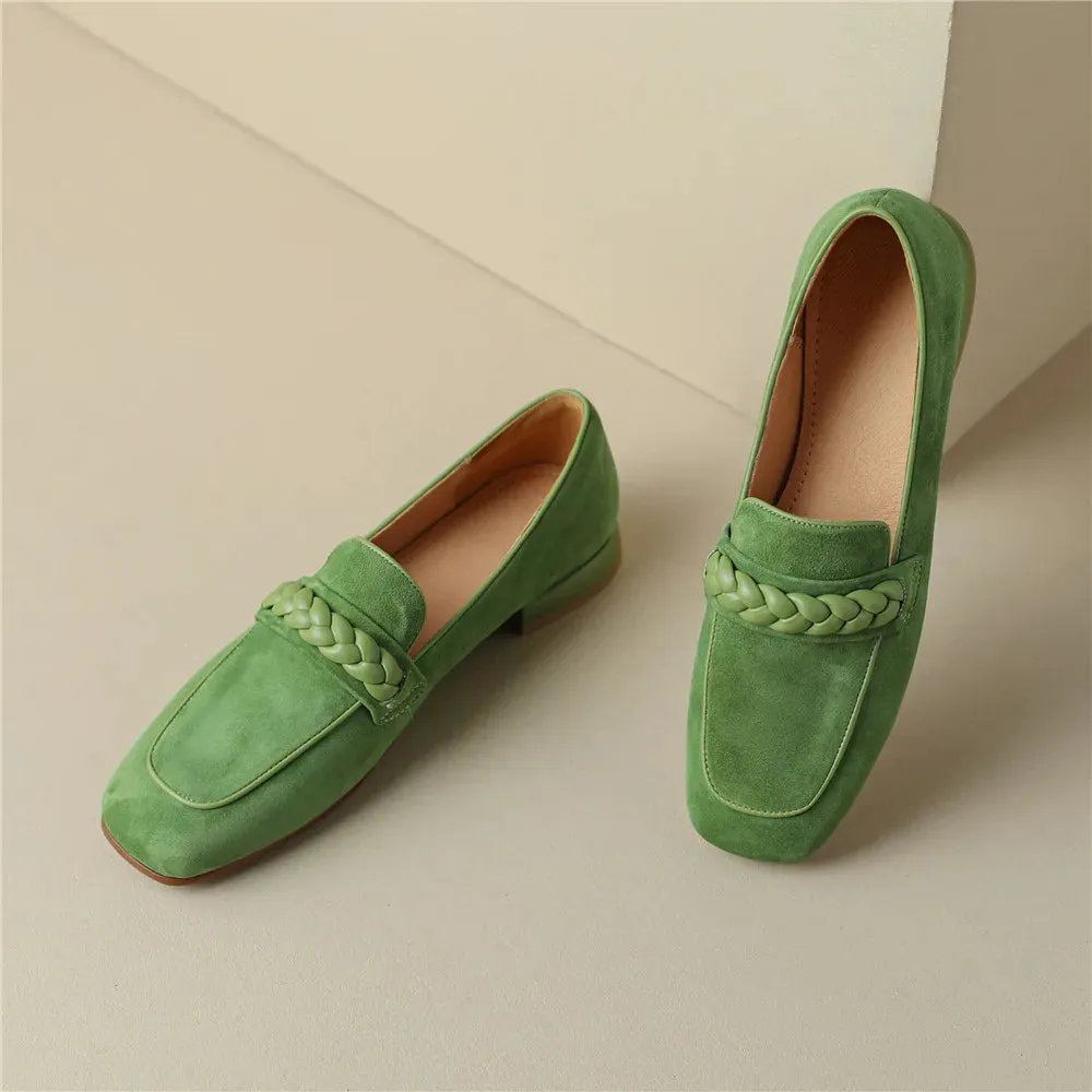 Pre Order:  Solid Soft Kid Suede Loafers