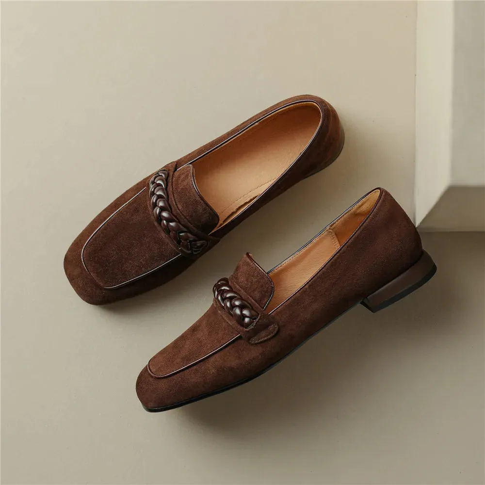 Pre Order:  Solid Soft Kid Suede Loafers