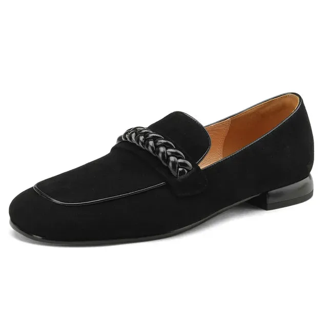 Pre Order:  Solid Soft Kid Suede Loafers