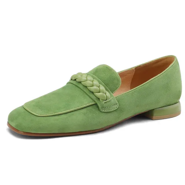 Pre Order:  Solid Soft Kid Suede Loafers