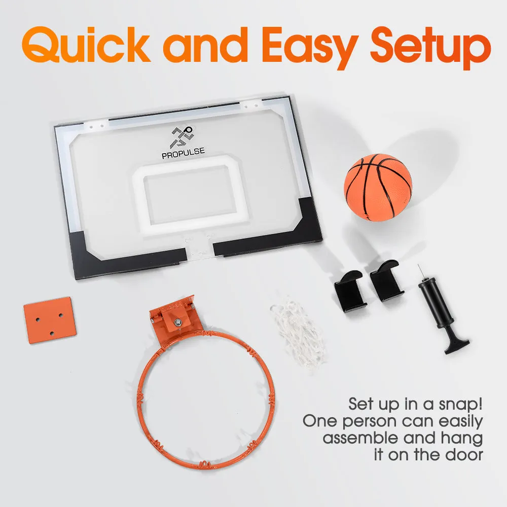 ProPulse Mini Basketball Hoop Door Wall Mounted Kids Sport Backboard Indoor