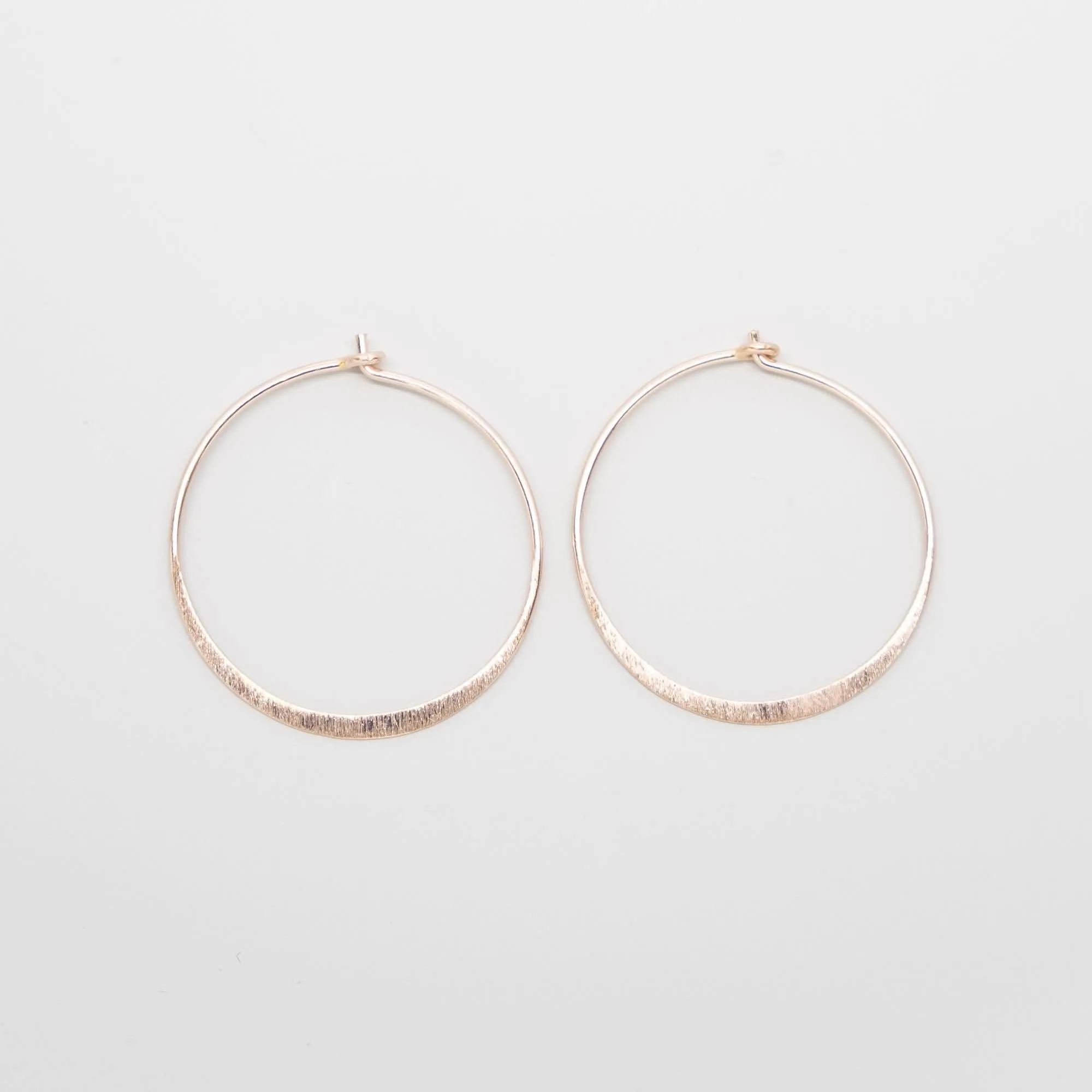 Satin Flat Hoops