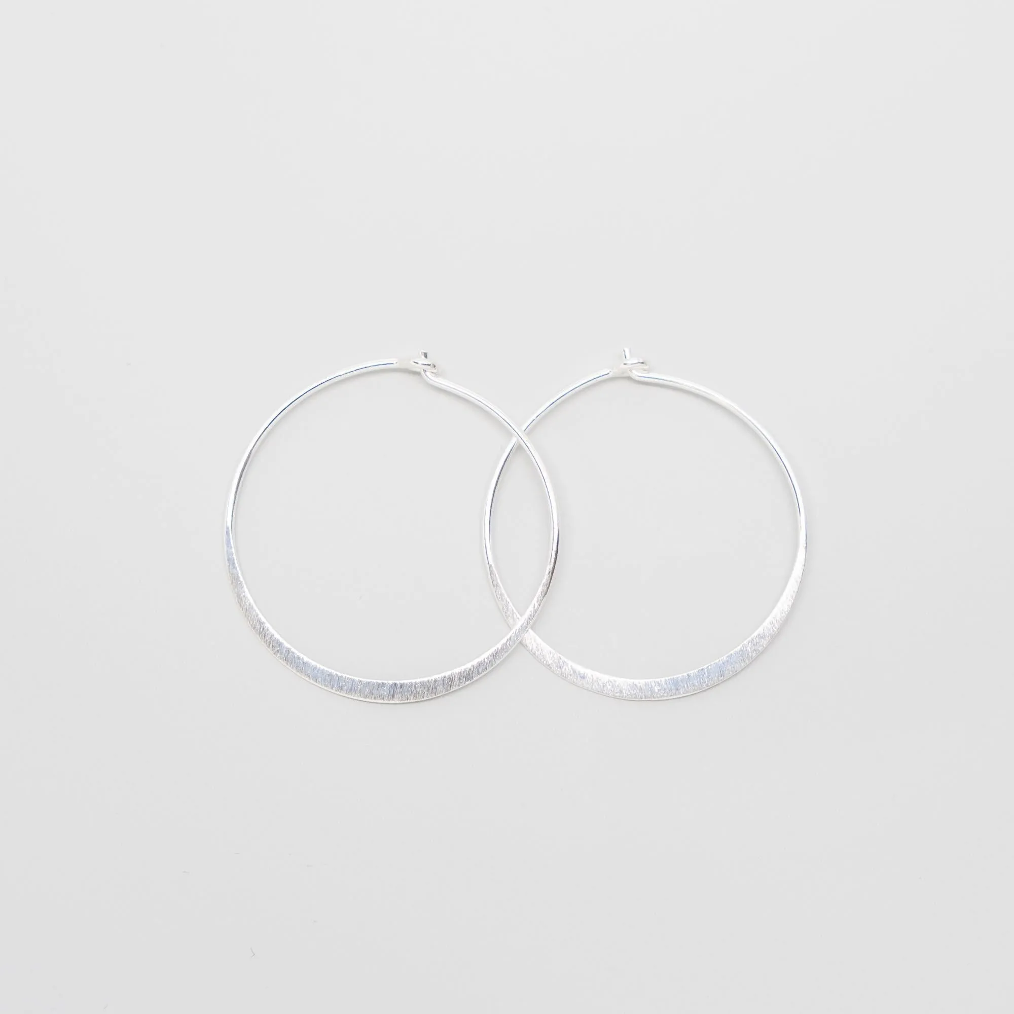 Satin Flat Hoops