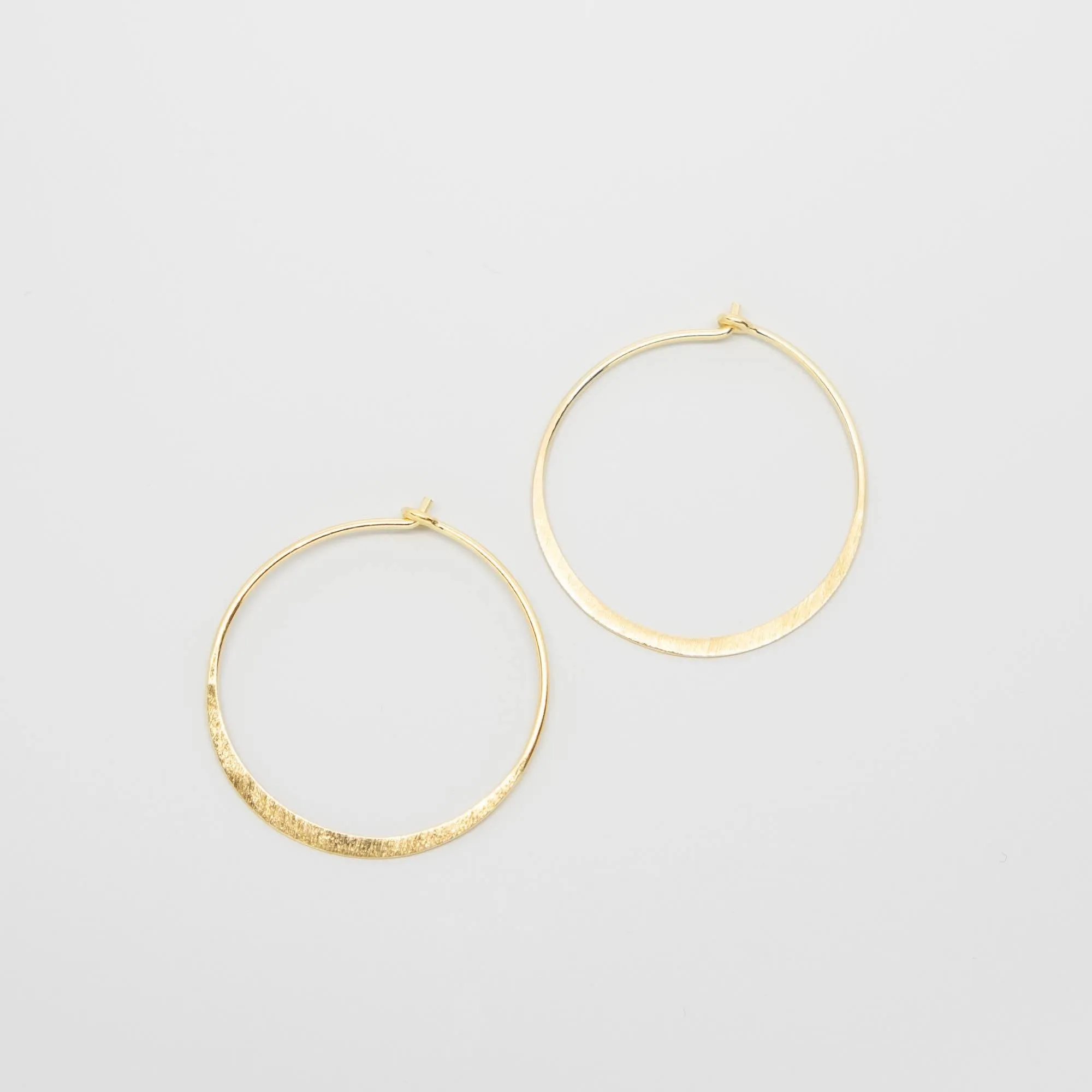 Satin Flat Hoops