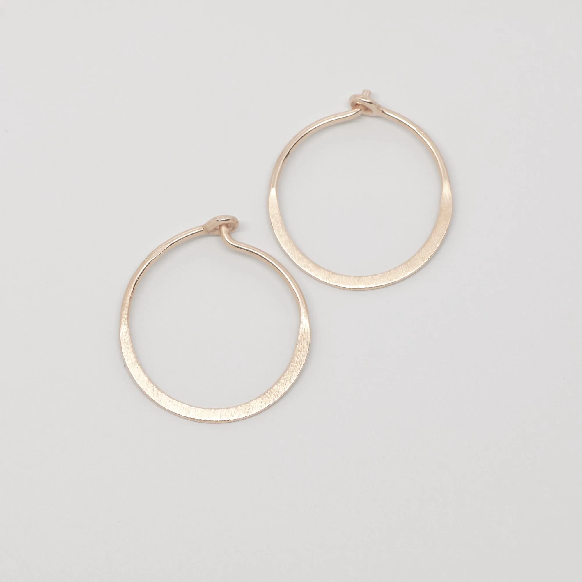 Satin Flat Hoops