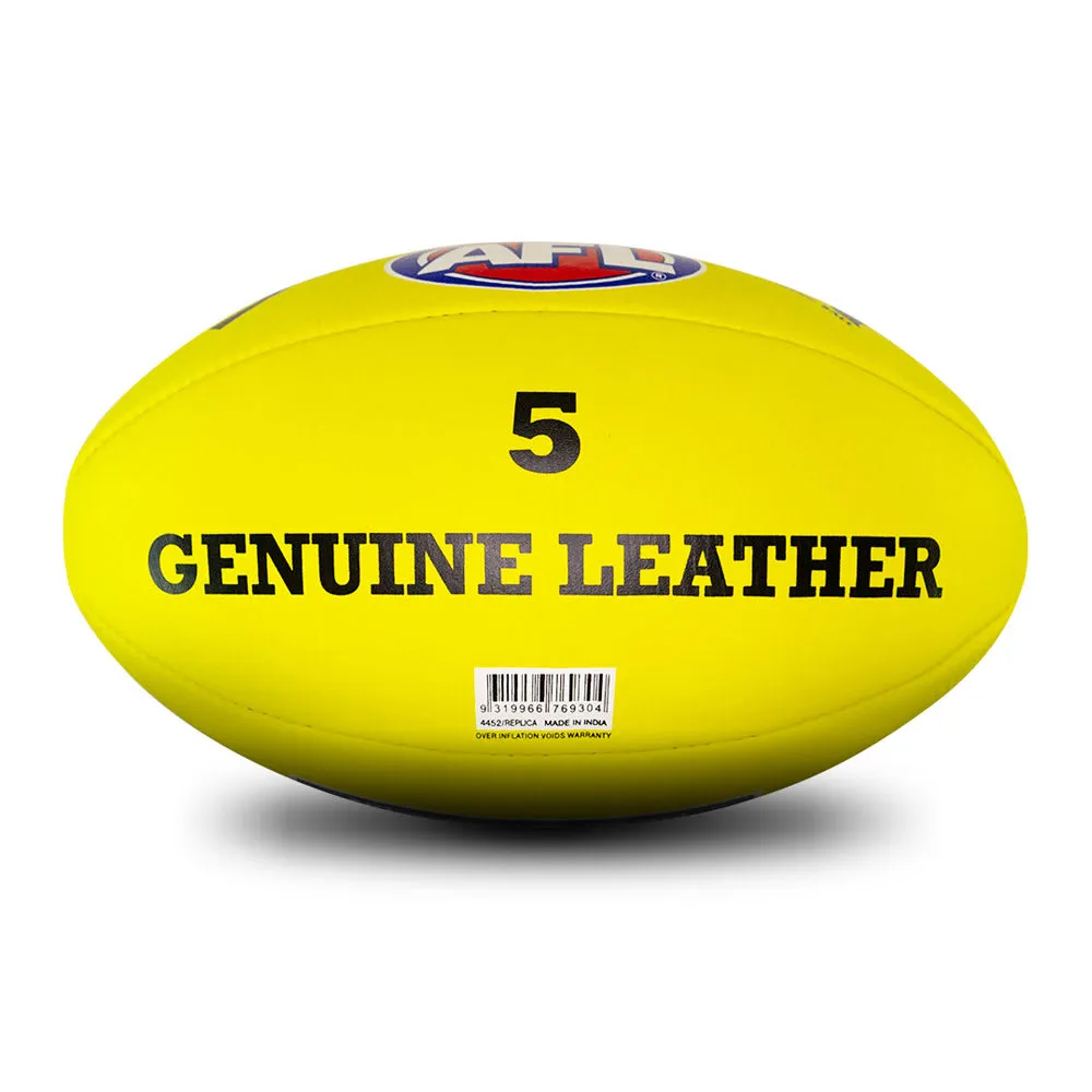 Sherrin Leather AFL Training Replica Size 5 AFL Ball -Yellow