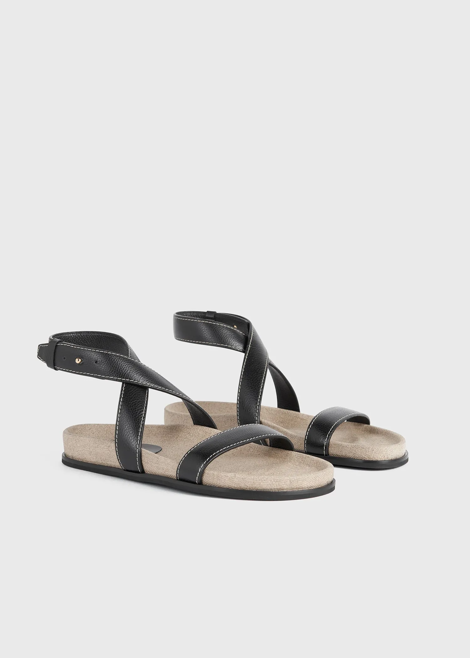 The Leather Chunky Sandal black/ecru