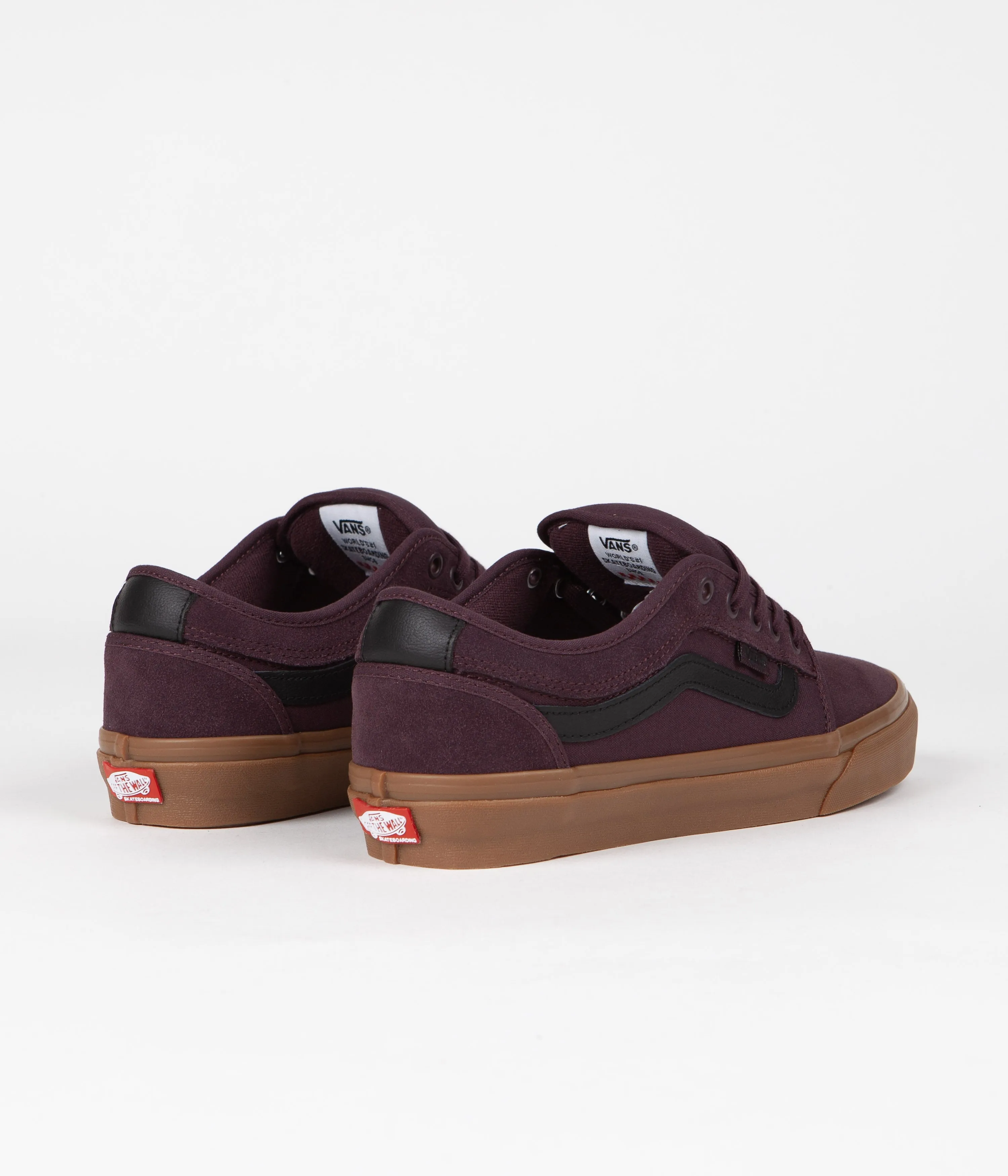 Vans Chukka Low Sidestripe Shoes - Port / Gum