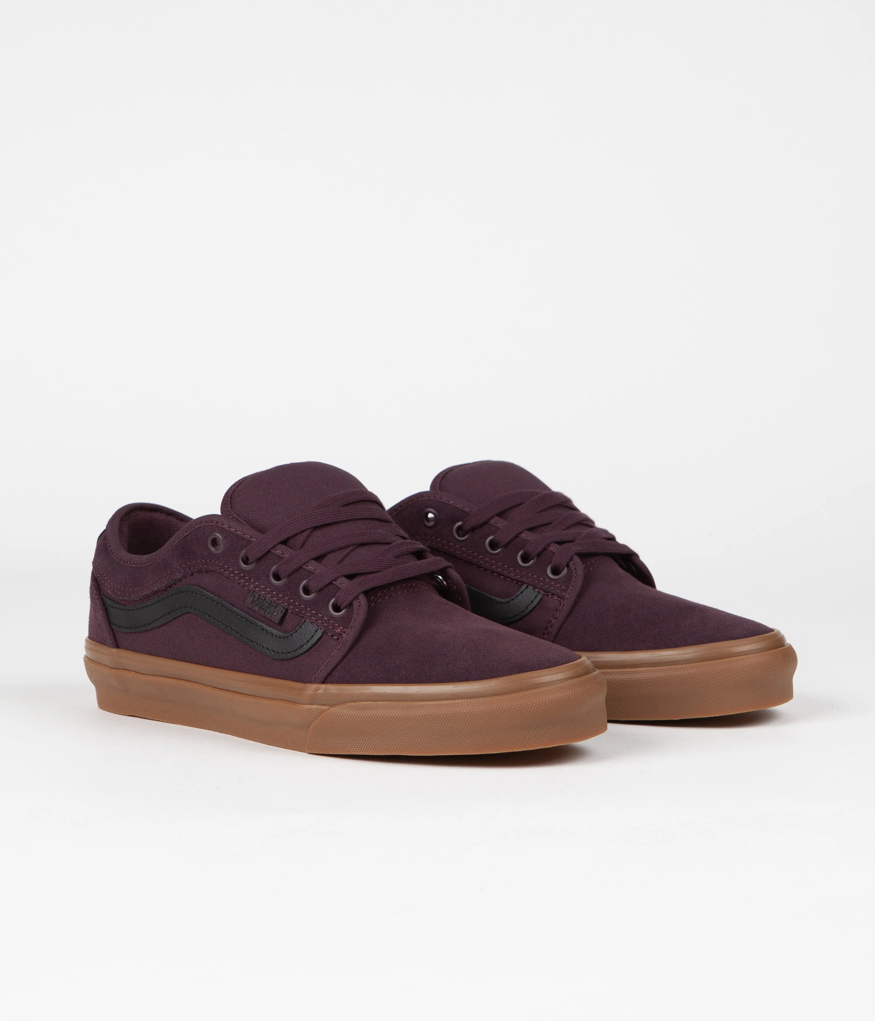 Vans Chukka Low Sidestripe Shoes - Port / Gum