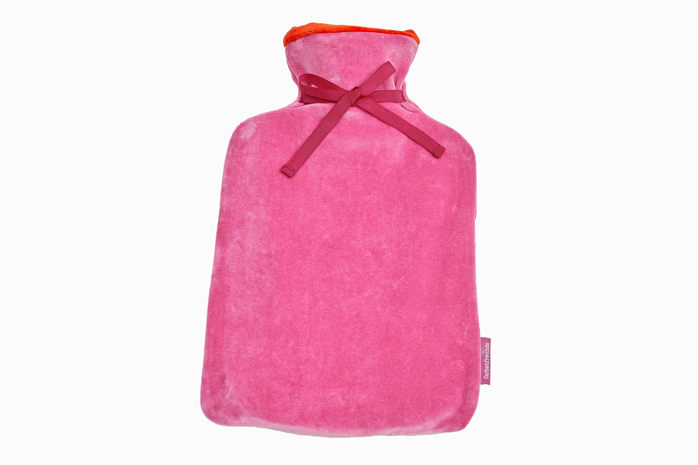 Velvet Hot Water Bottle-Pink