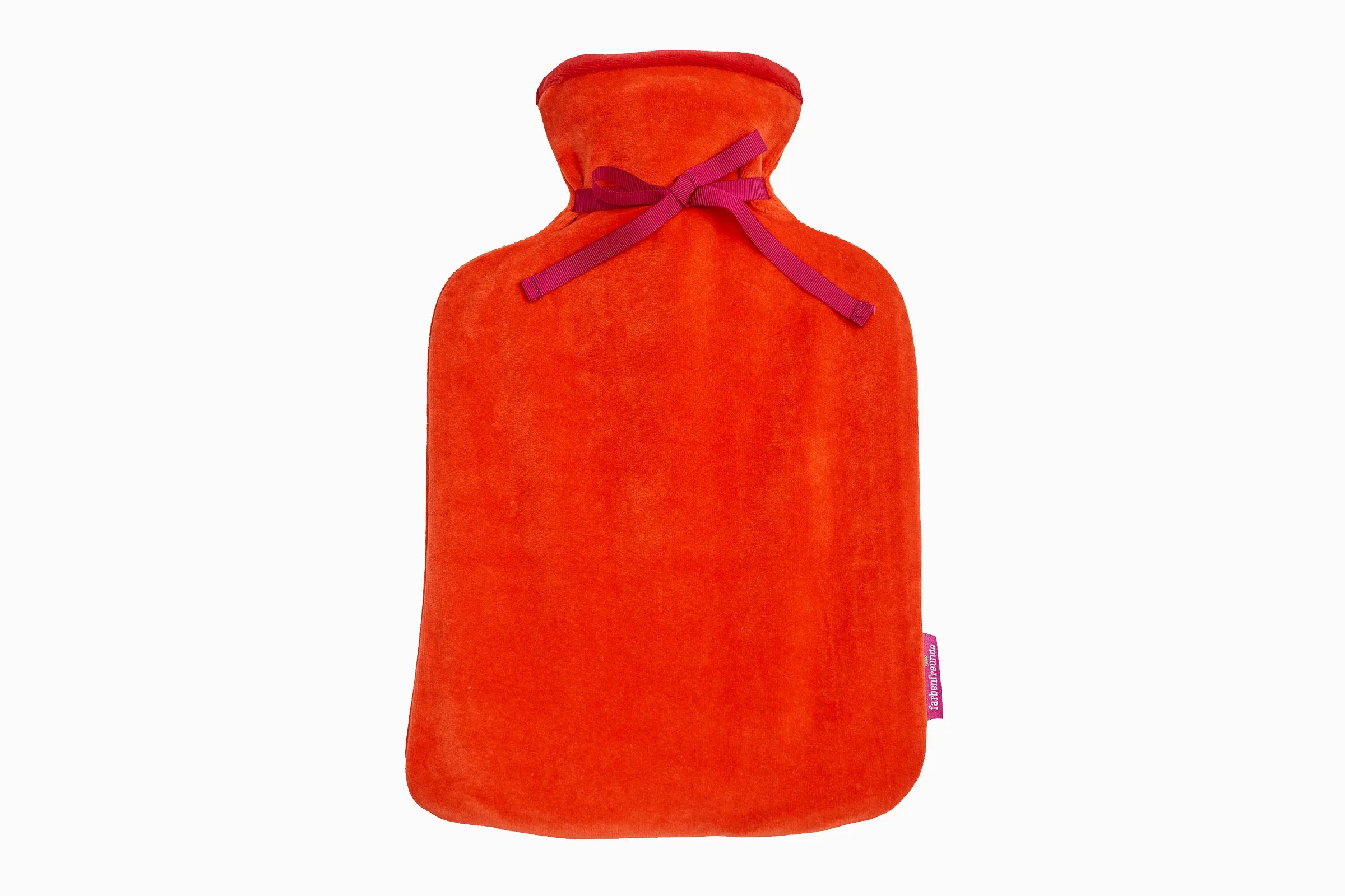 Velvet Hot Water Bottle-Tomato