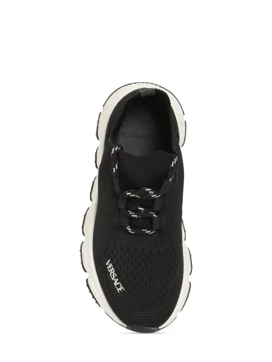 Versace   Logo tech lace-up sneakers 