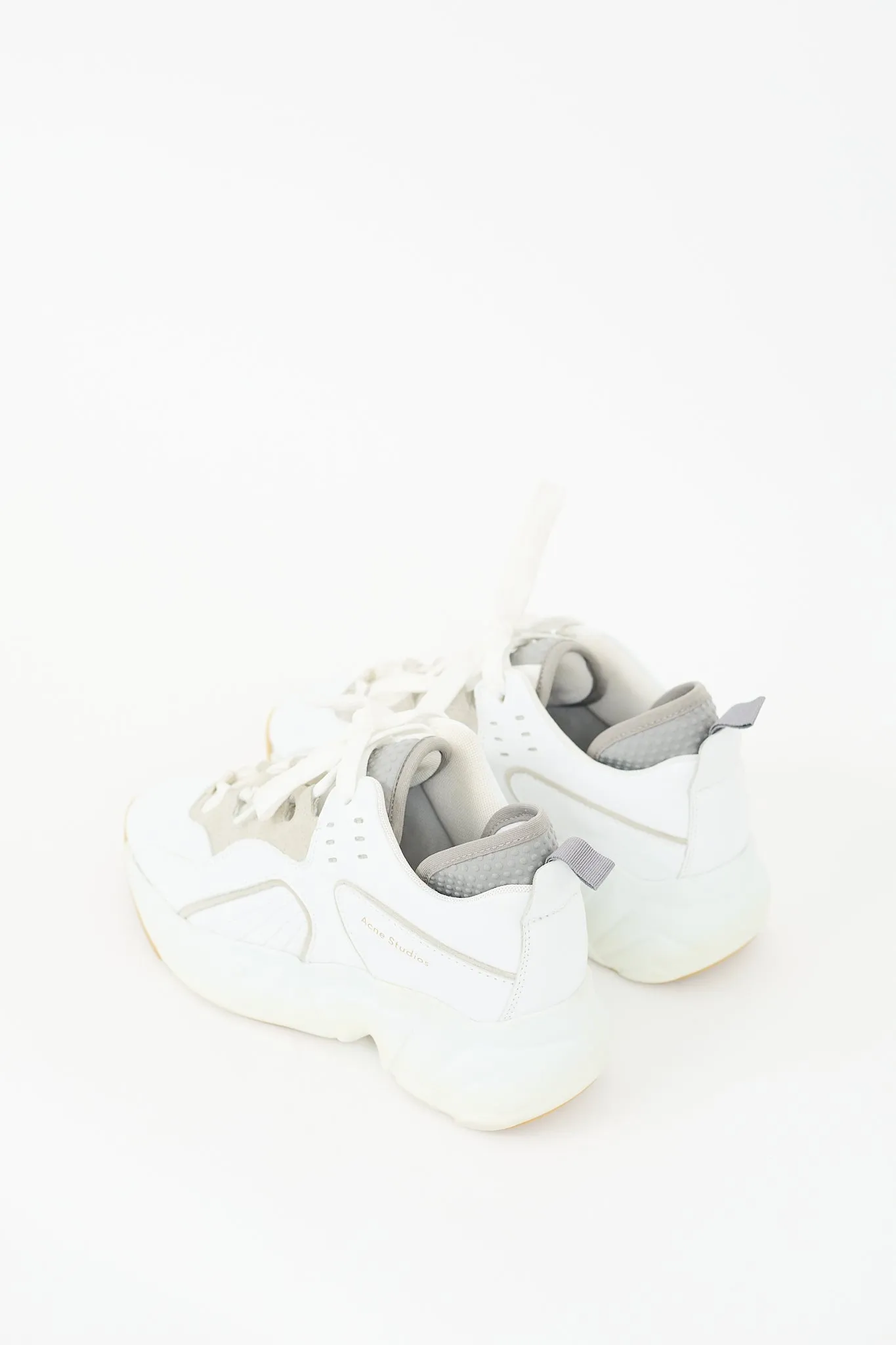 White & Grey Leather Rockaway Sneaker