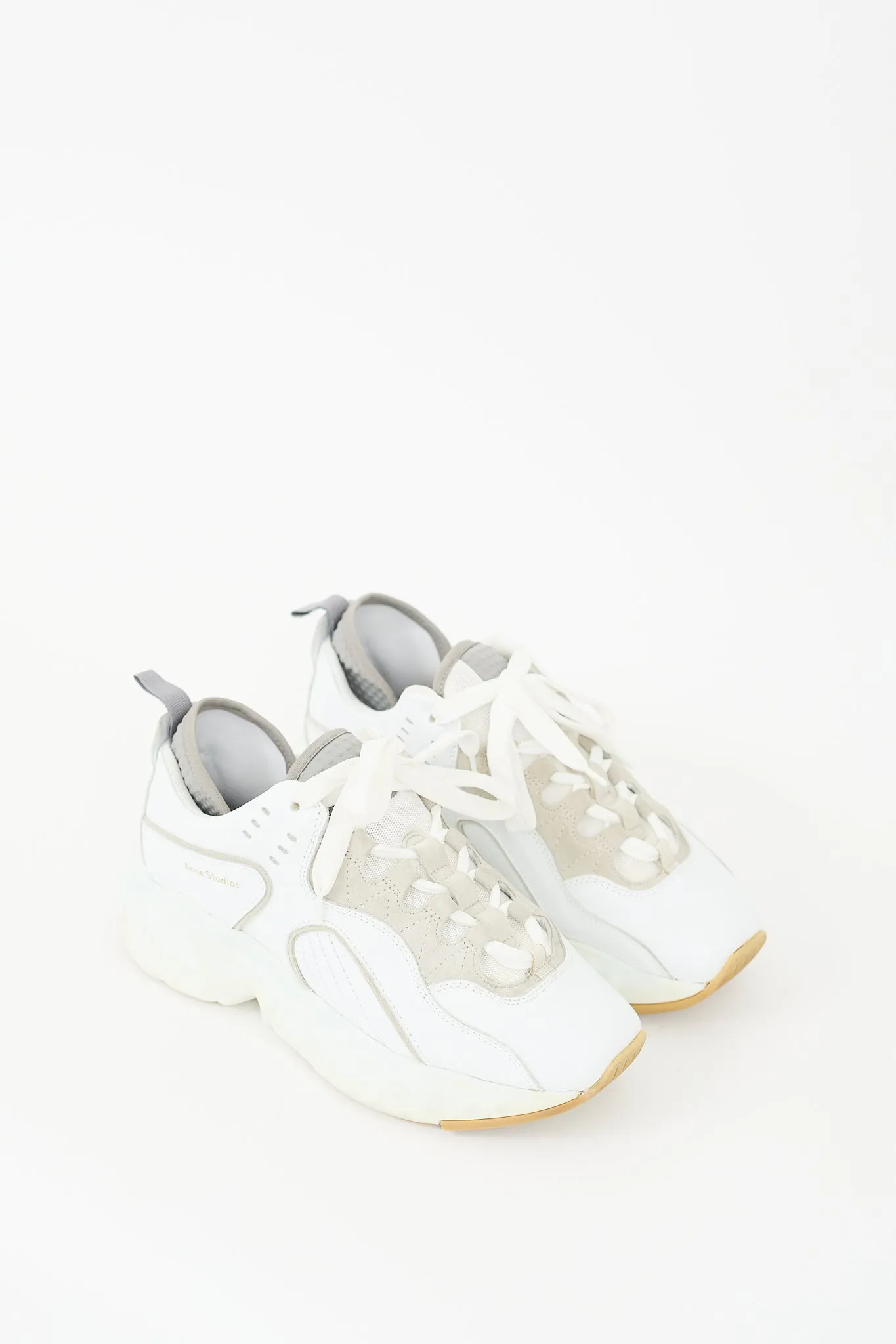 White & Grey Leather Rockaway Sneaker