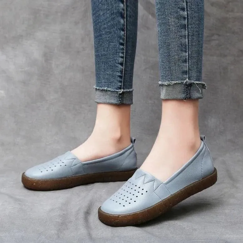 Women's Casual Shoes Genuine Leather Flats Loafers JRS0230