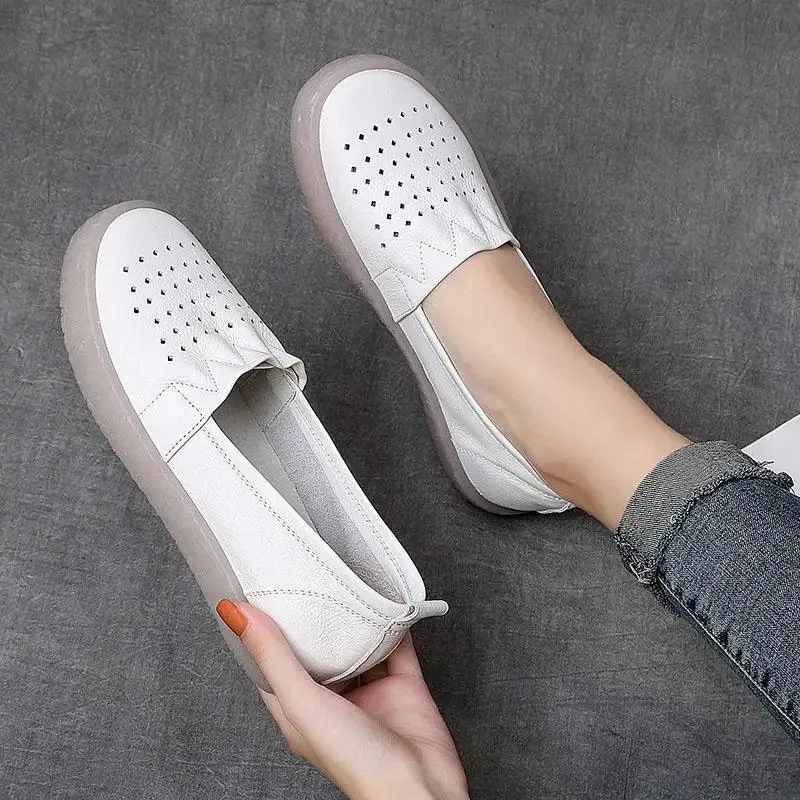 Women's Casual Shoes Genuine Leather Flats Loafers JRS0230