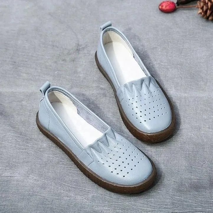 Women's Casual Shoes Genuine Leather Flats Loafers JRS0230