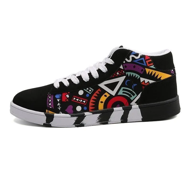 Women's Men's Unisex Casual Shoes Black White Vulcanized Flat Sneakers