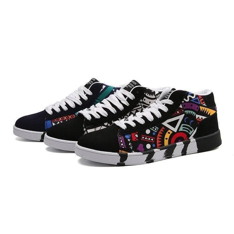 Women's Men's Unisex Casual Shoes Black White Vulcanized Flat Sneakers